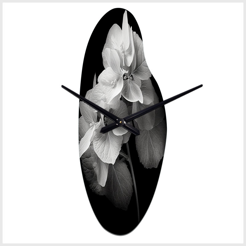 Horloge murale asymétrique florale Disla, Grand