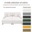 Canapé-lit surdimensionné rembourré en velours côtelé beige avec accoudoirs et coussins décoratifs-1086691432