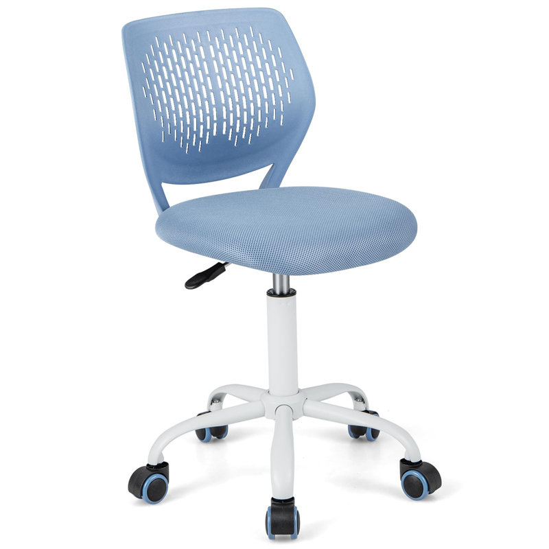 Ebern Designs Task Chair with Wheels, Blue