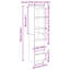 Highboard 37.5X35x180 Cm Engineered Wood-1424353855