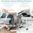 Computer Chairs with Armrest and Footrest Mesh Ergonomic with Adjustable Height Swivel Safe Sit-Locking Casters, Blue-127123286