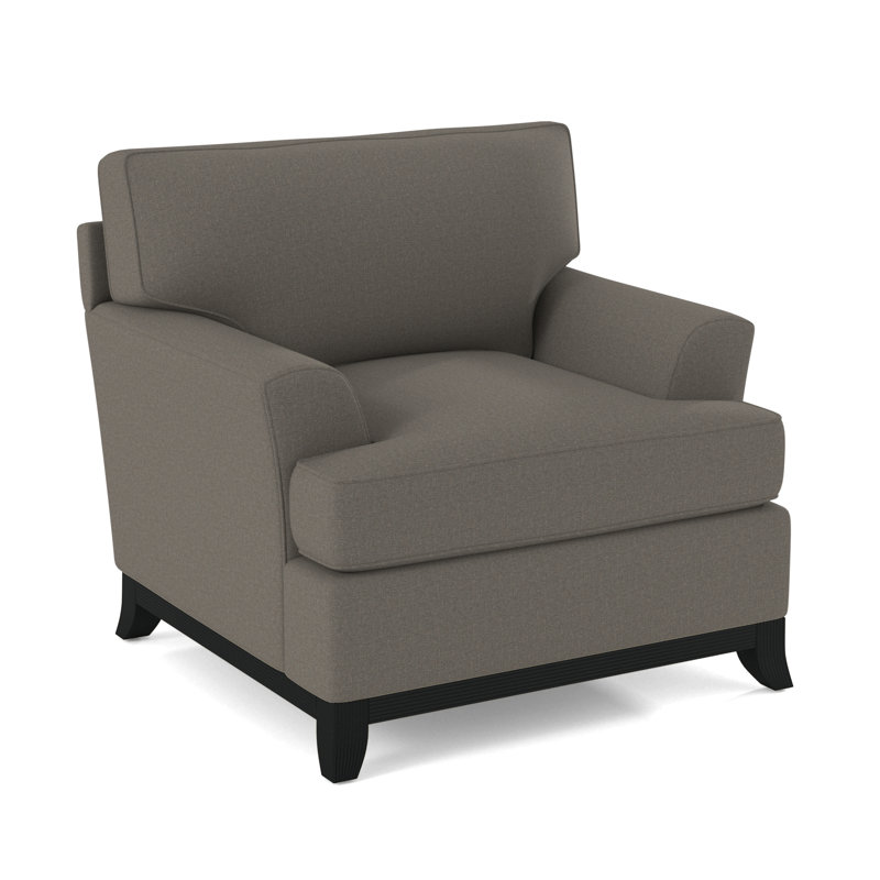 Oaks Way Armchair, Gray Sugar Performance; 0863-84, Brass