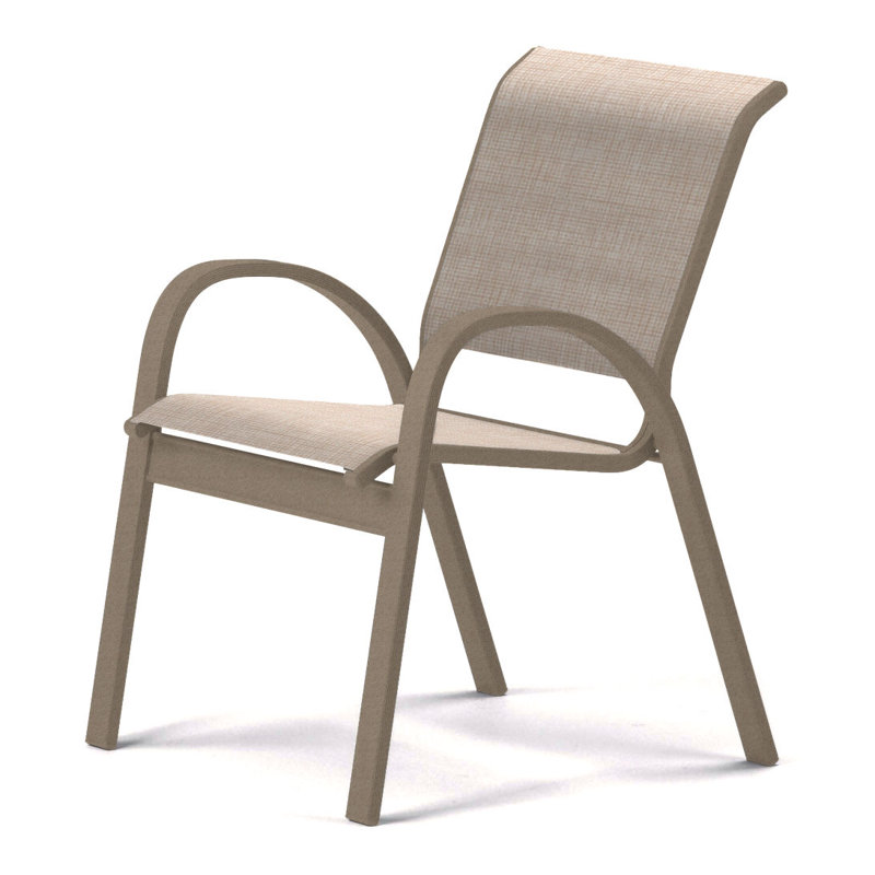 Chaise de patio empilable Hiraku, Naturel, Désert texturé