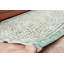 Tapis beige rétro Oushak rétro idéal pour la cuisine et le salon avec un style antique