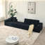 Canapé modulaire 110 po Cloud, canapé désossé, sans assemblage, 3 places avec repose-pieds et 2 coussins, parfait pour les salons et les chambres-1311286103