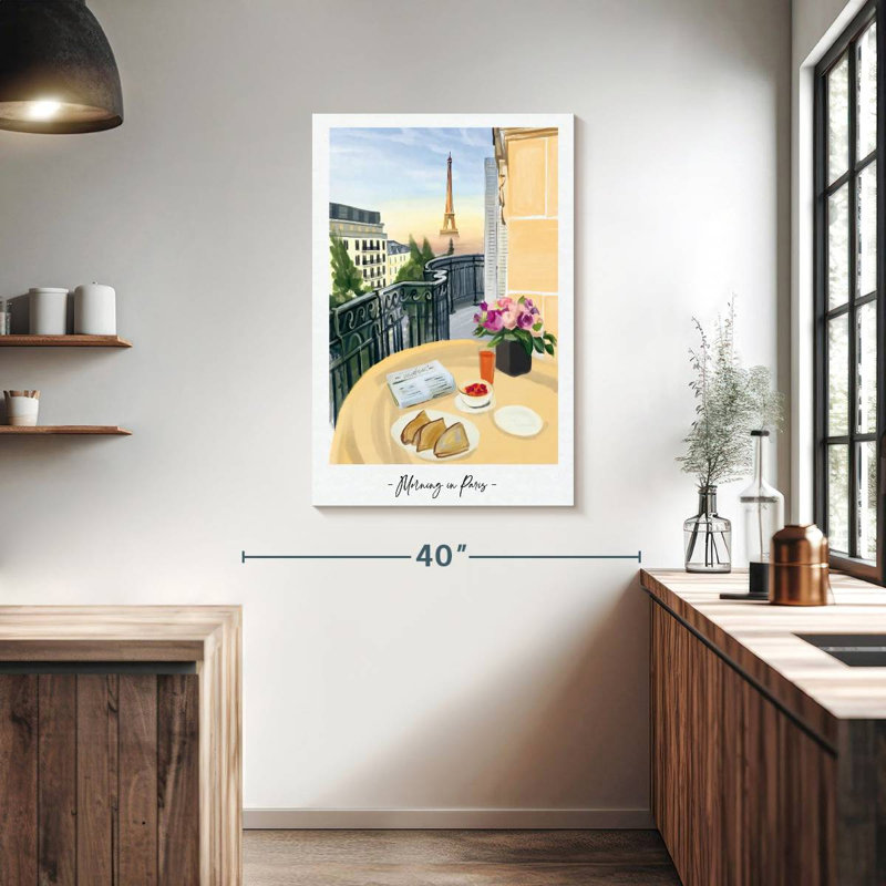 Petit déjeuner Paris View, H 39 po x l 26 po