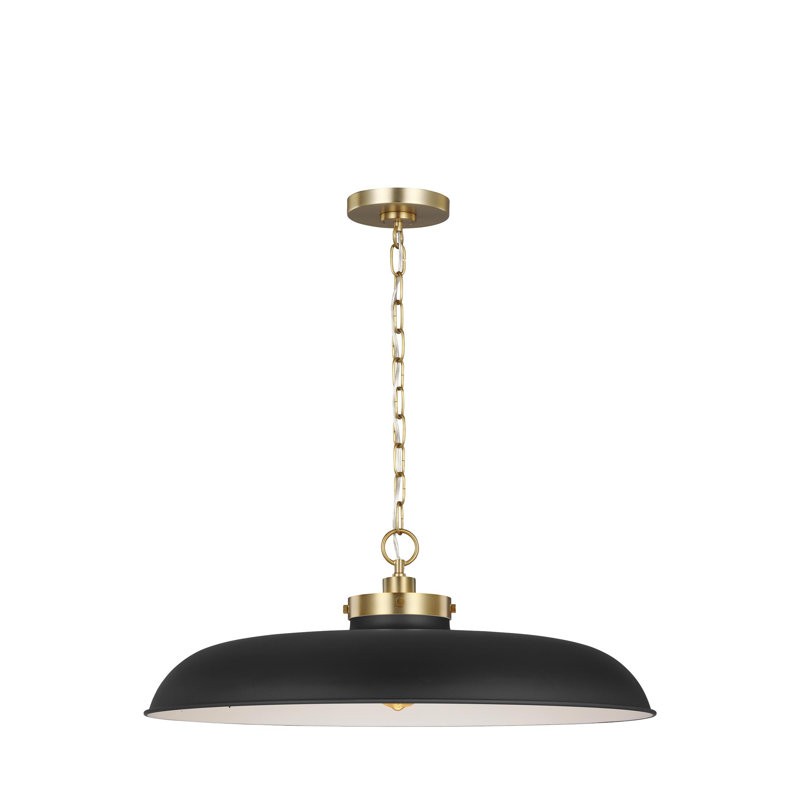 Wellfleet 1 - Light Pendant, Polished Nickel, Midnight Black