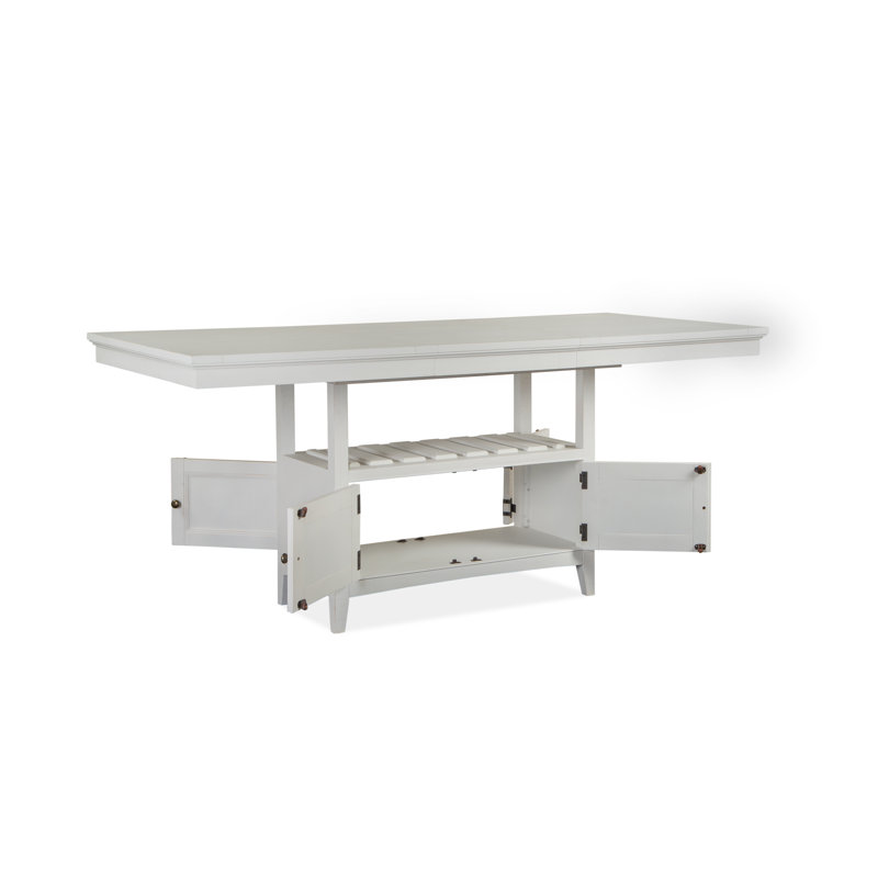 Aronoff Extendable Pine Solid Wood Dining Table