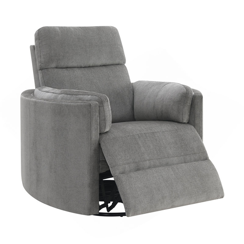 Sagen Beige Boucle Glider Recliner With Swivel,  Beige Boucle