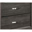Mobilier de chambre à coucher à tiroirs en queue d'aronde de style contemporain avec finition grise et 1 pièce