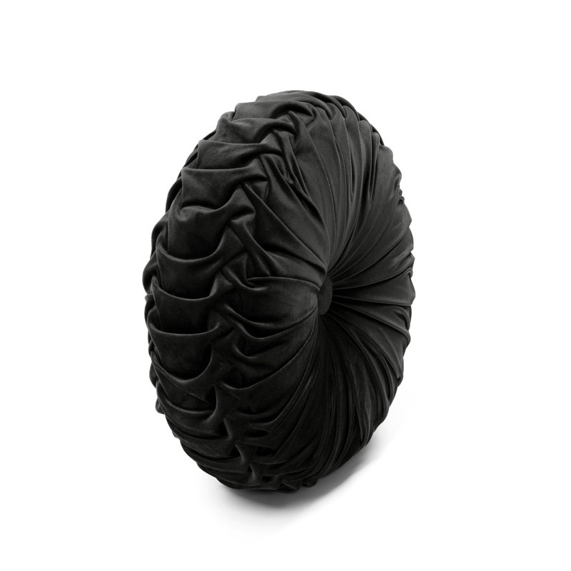 Housse de coussin Reyna, H 15 po x l 15 po, Noir
