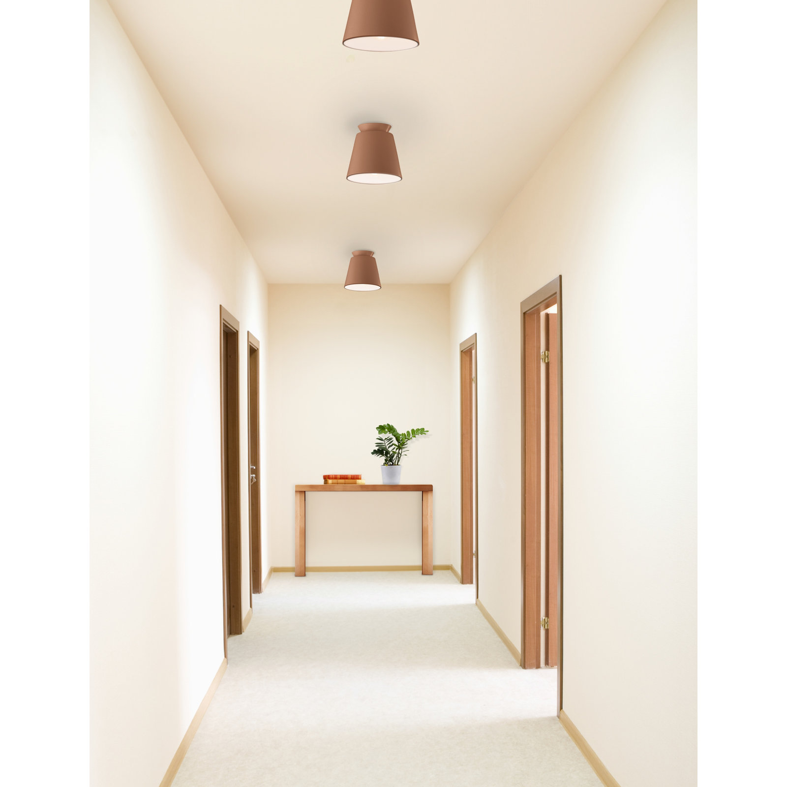 Logan 8" Single Light Flush Mount, Adobe, LED (Integrated)