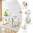5-Piece Modern Glam High-Gloss Dining Set with Faux Leather Cantilever Chairs-1720204829-1720204828