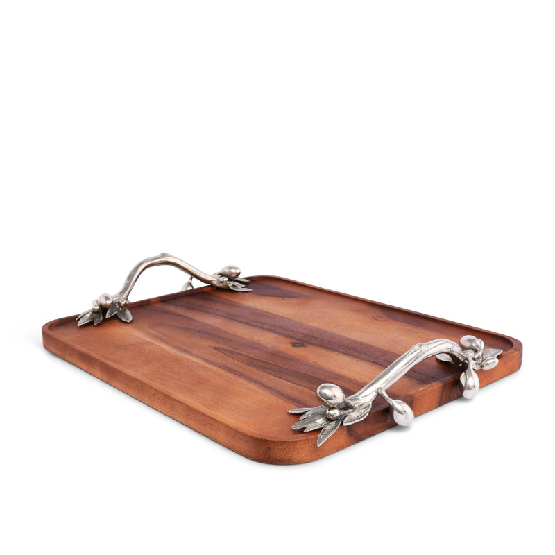 Olive Grove Solid Wood Decorative Tray