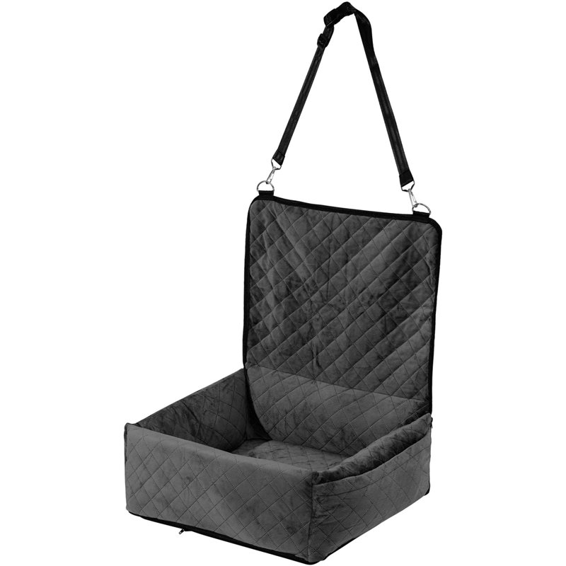 Siège d'auto pour chien pour chien de taille moyenne jusqu'à 40 lb - noir