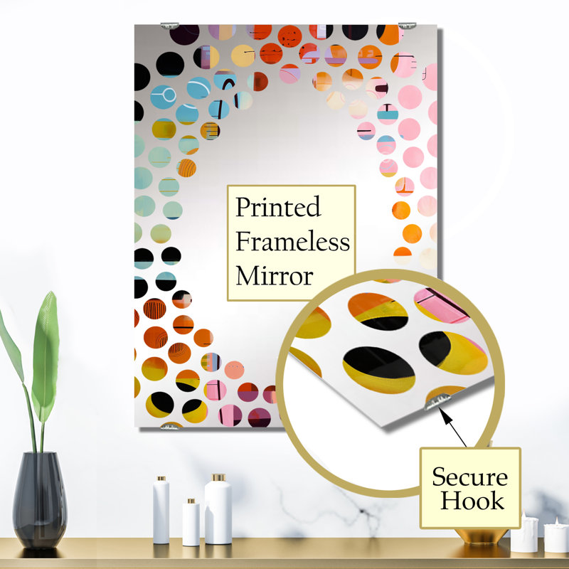 Barbuto - Miroir mural géométrique abstrait MIR137563, 32 po x 24 po
