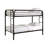 Twin Over Twin Bunk Bed, Modern Metal Bed Frame with Ladder and guardrails, No Box Spring Required, White-121933433-117404805