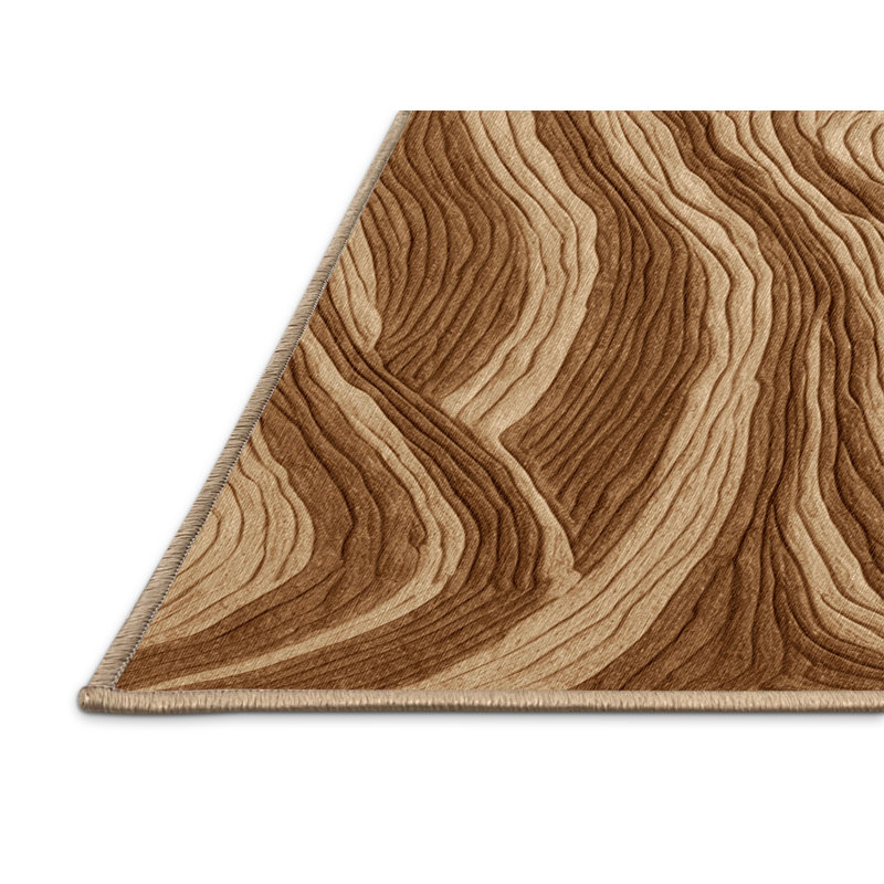 Washable Sand Dunes Hawaiian Area Rug, Square 6'