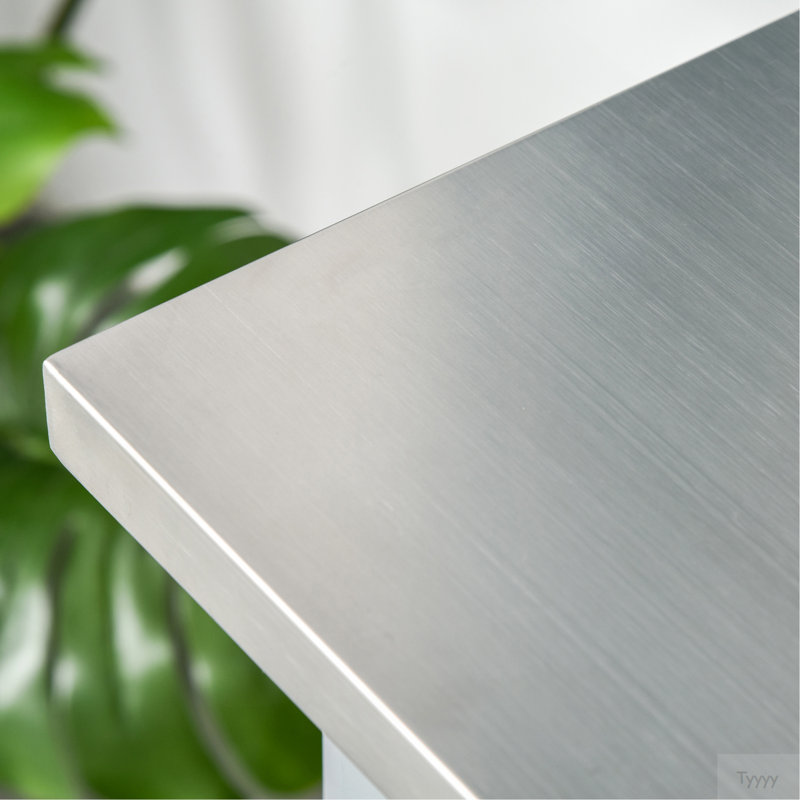 Kitchen Island With Stainless Steel Top, Traditional Kitchen Island With Storage, 2-Tier Open Shelves, Drawers, Light Gray