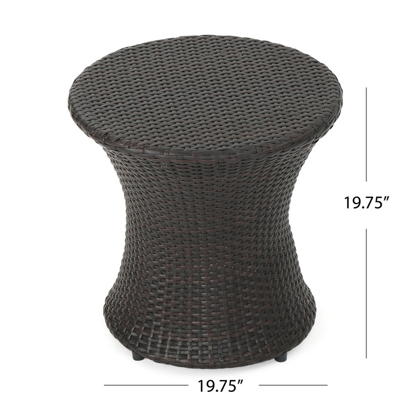 Table de bout 19 po (sans plateau en verre), table de bout, brun