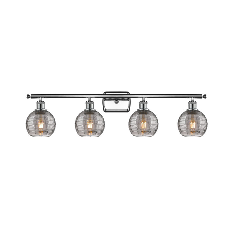 Éclairage de salle de bain à intensité variable 4 lumières Ballston, Chrome poli