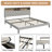 Bed Frame with Adjustable 2-Tier Storage Headboard and Charging Station, Solid Metal Platform Bed Frame, Noise-Free, No Box Spring Needed, Easy to Assemble-545500946