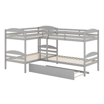L-Shaped Bunk Bed With Trundle