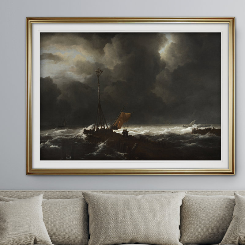 « gross sea », impression, Or, H 20 po x l 24 po x P 1,5 po