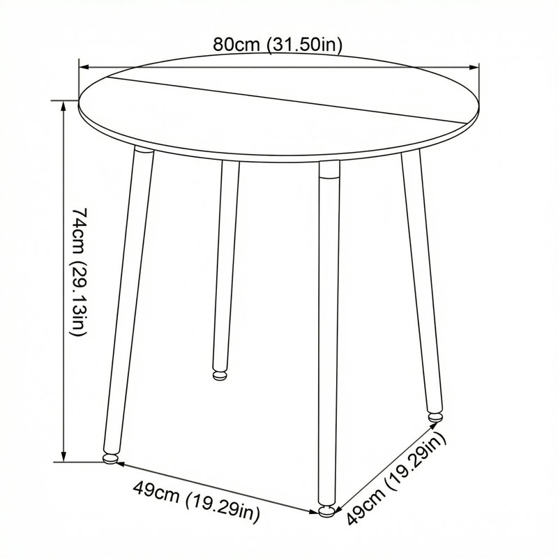 4 - Person Dining Set, Grey, White