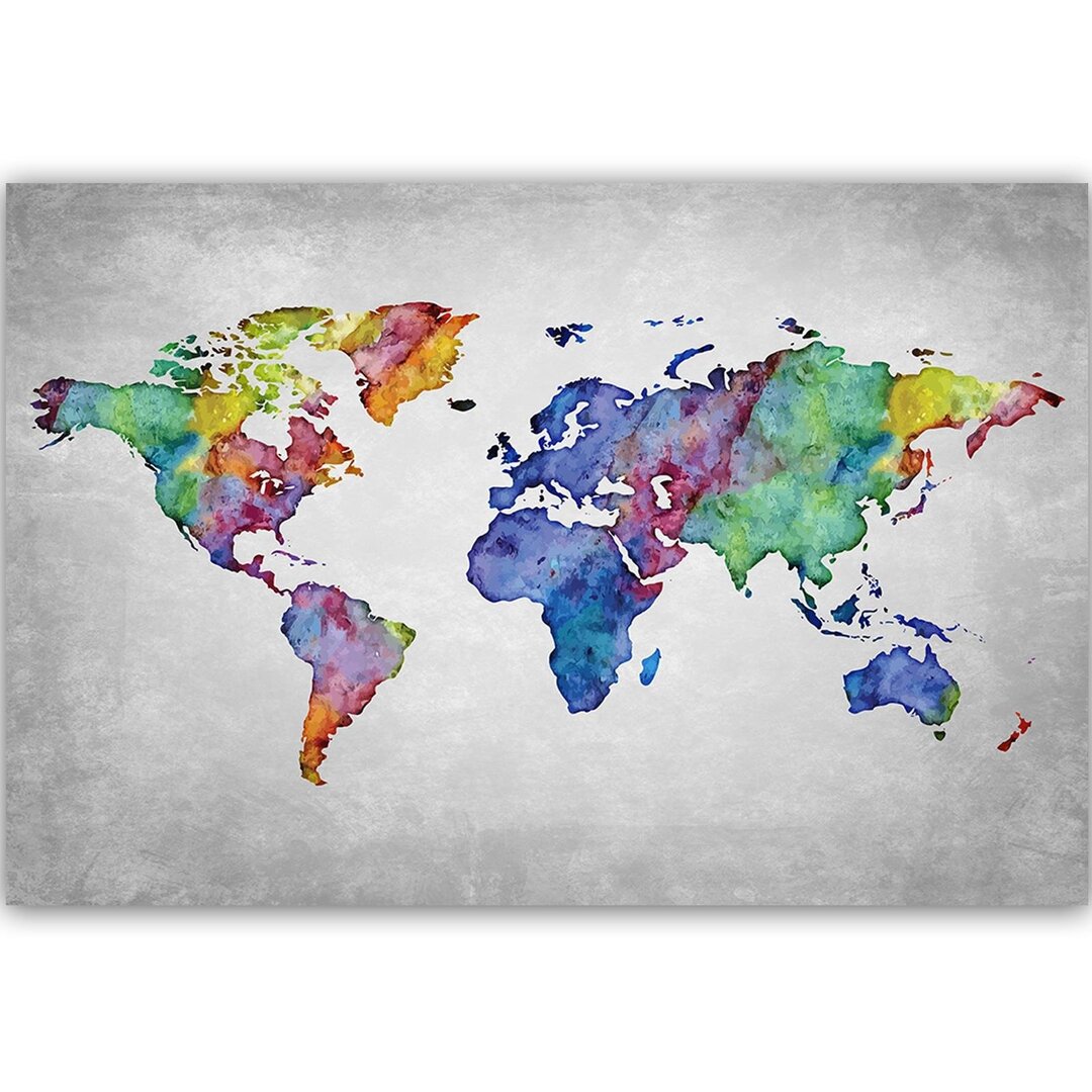 Leinwandbild Ed World Map