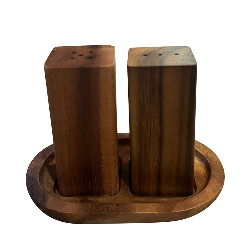 Salière et poivrière avec base