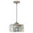 10"W Maunsell 1-Light Silver Painted Square Glass Pendant