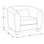 Chaise Everrest de couleur crème avec coussins décoratifs