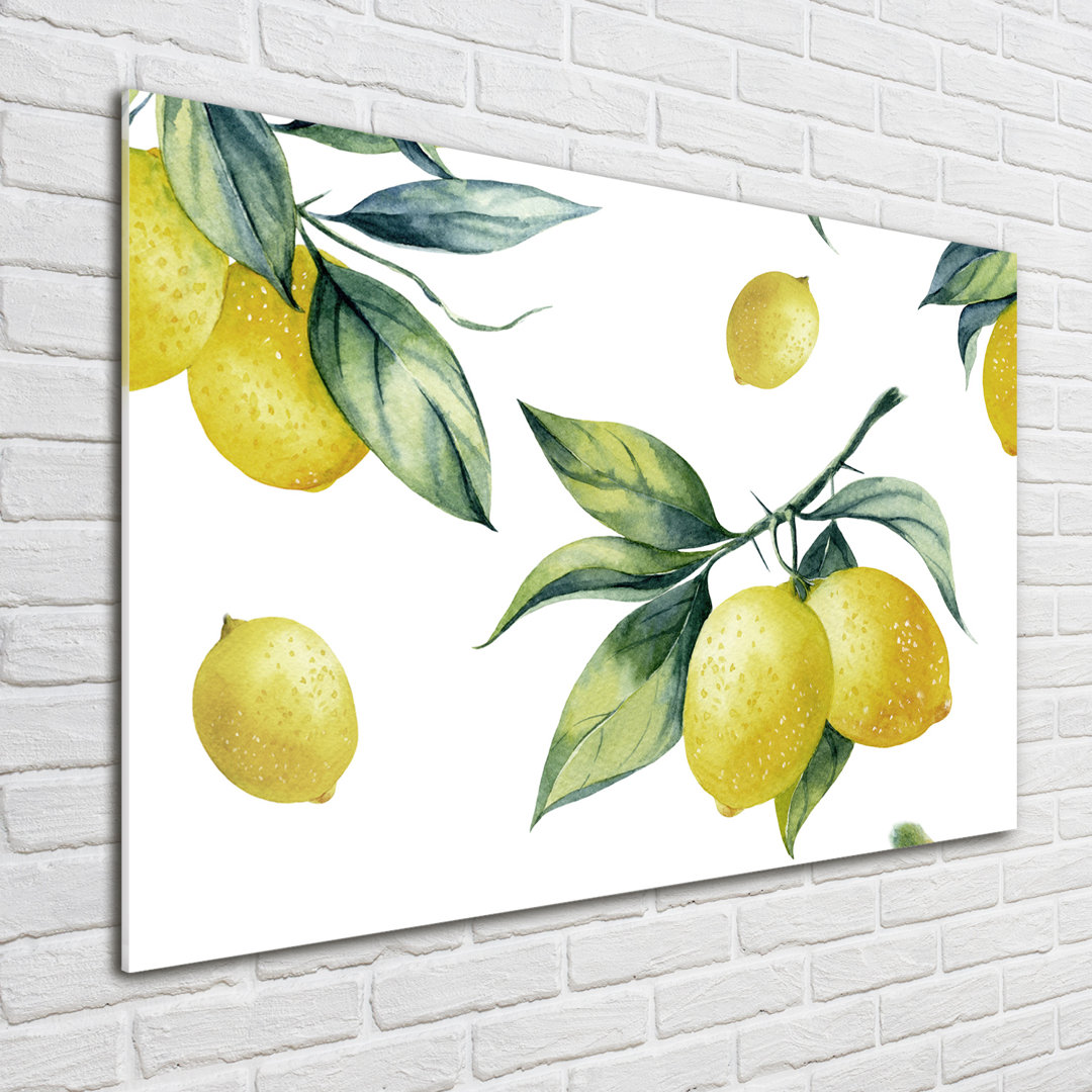 Glasbild Lemons