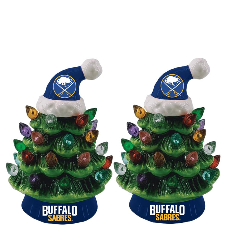 Mini arbre de Noël de table 4 po à DEL, Sabres de Buffalo