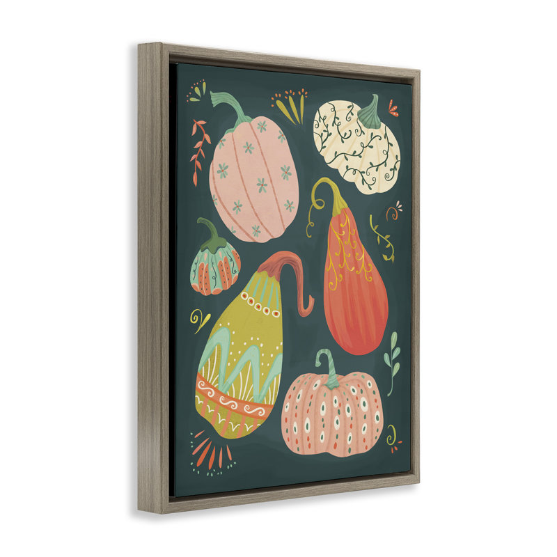  Art mural sur toile à motif d'automne par Laura Watson, H 31 po x l 25 po, Cadre flottant orme Montalcino