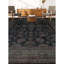 Tapis noir et beige noué à la main de haute qualité