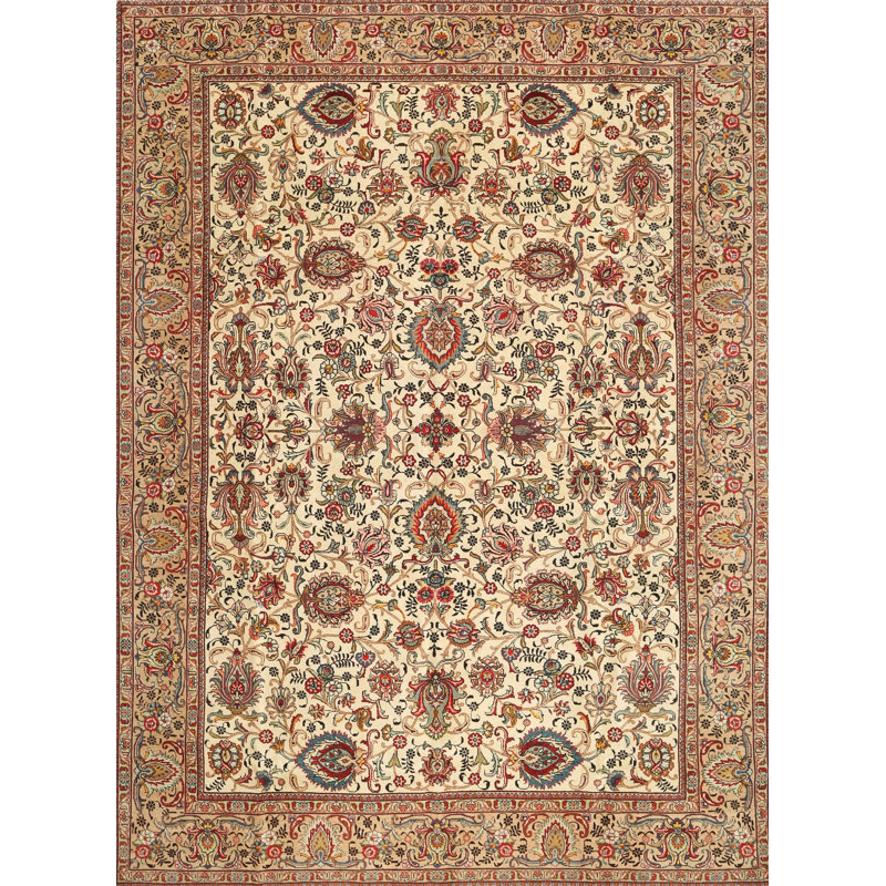 Tapis traditionnel rouge / brun Chatelain, Rectangle 4 pi x 6 pi