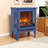 Afore 17-inch Freestanding Electric Fireplace Stove Heater Black Tempered Glass Design For Home Office Décor-1060974825