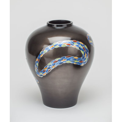 Titanium Gray/Blue/Red/Green 14.5"" Porcelain China Table Vase -  Artmax, 4481-186