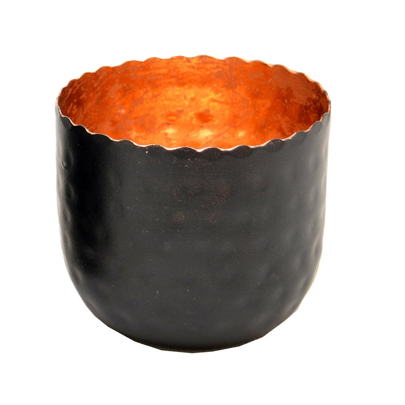 Metal Tealight Holder, 7.5cm H x 7.5cm W x 6.5cm D