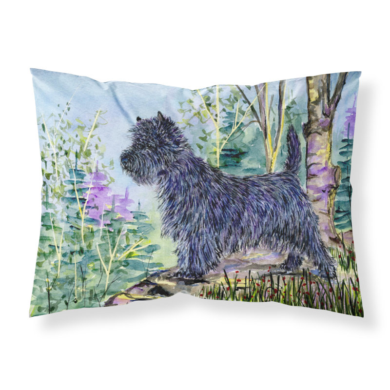 Taie d’oreiller à eau à mèches cairn terrier