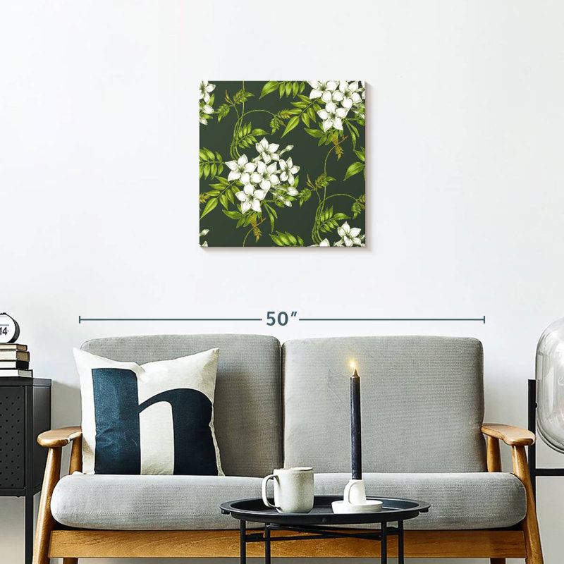 Harnek, jasmin, vignes et fleurs, H 20 po x l 20 po