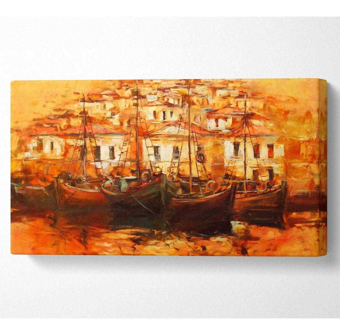 Besednice Venedig Gondel 3 - Panorama-Kunstdrucke auf Canvas-Leinwand