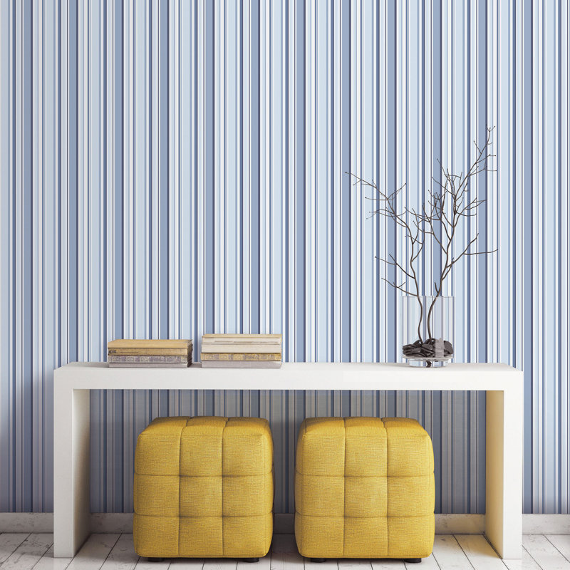 Dweck 10m x 52.8cm Matte Wallpaper Roll, Blue/White