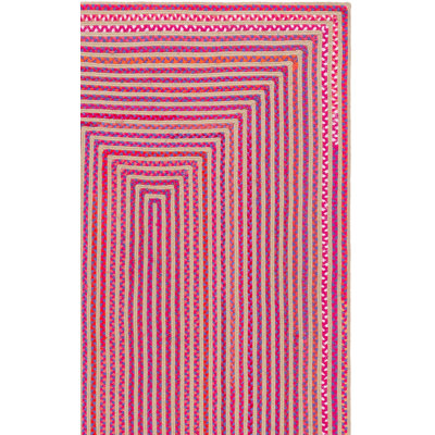 Braided 861 Area Rug In Natural / Red