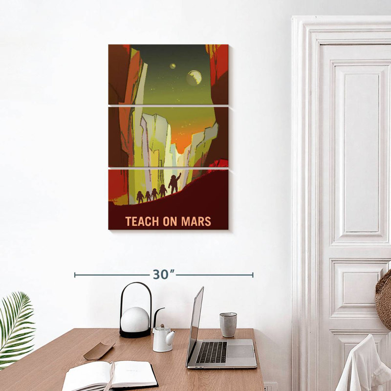 Oberle Mars Explorers Wanted Poster III, 32" H x 20" W