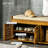 Shoe Bench With Storage Cabinets