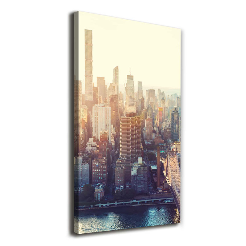 New York Bird Flight - Wrapped Canvas Print