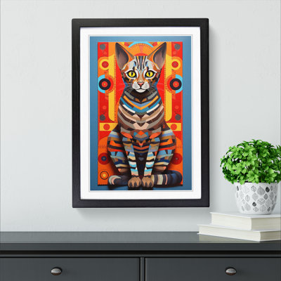 Bengal Cat Constructivism - Framed Print